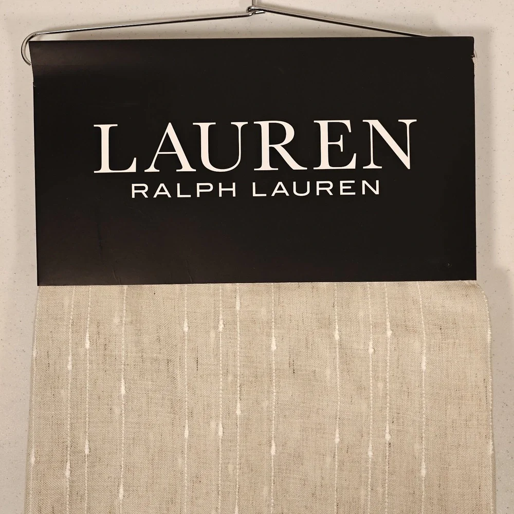 New Ralph Lauren Window Curtains 2 Panels Natural 54 x 96 Linen Back Tab Pocket